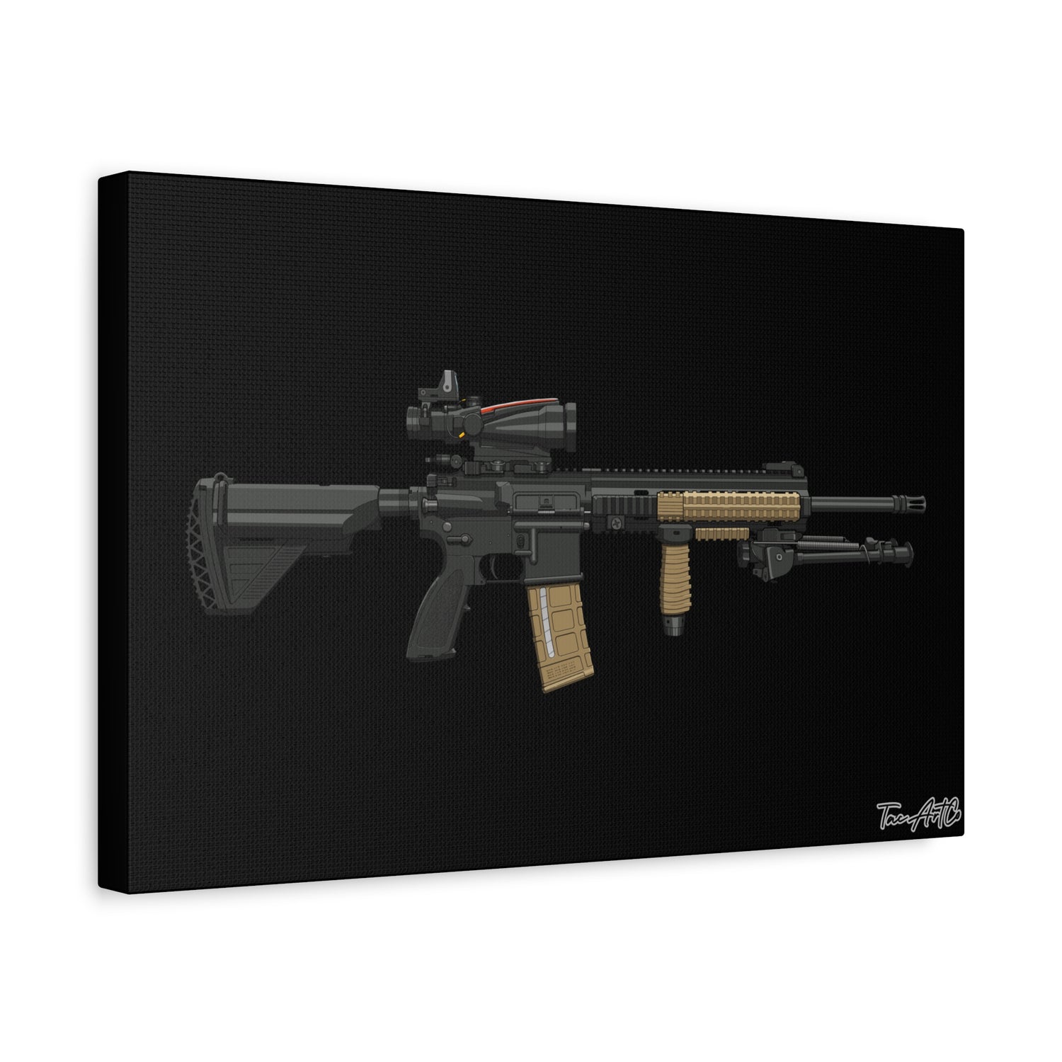 M27 IAR – Canvas Print (Black Background)