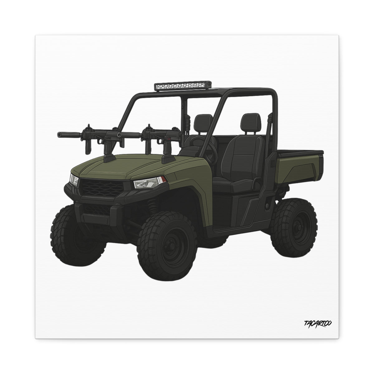 UTV Technical - Canvas Print (White Background)