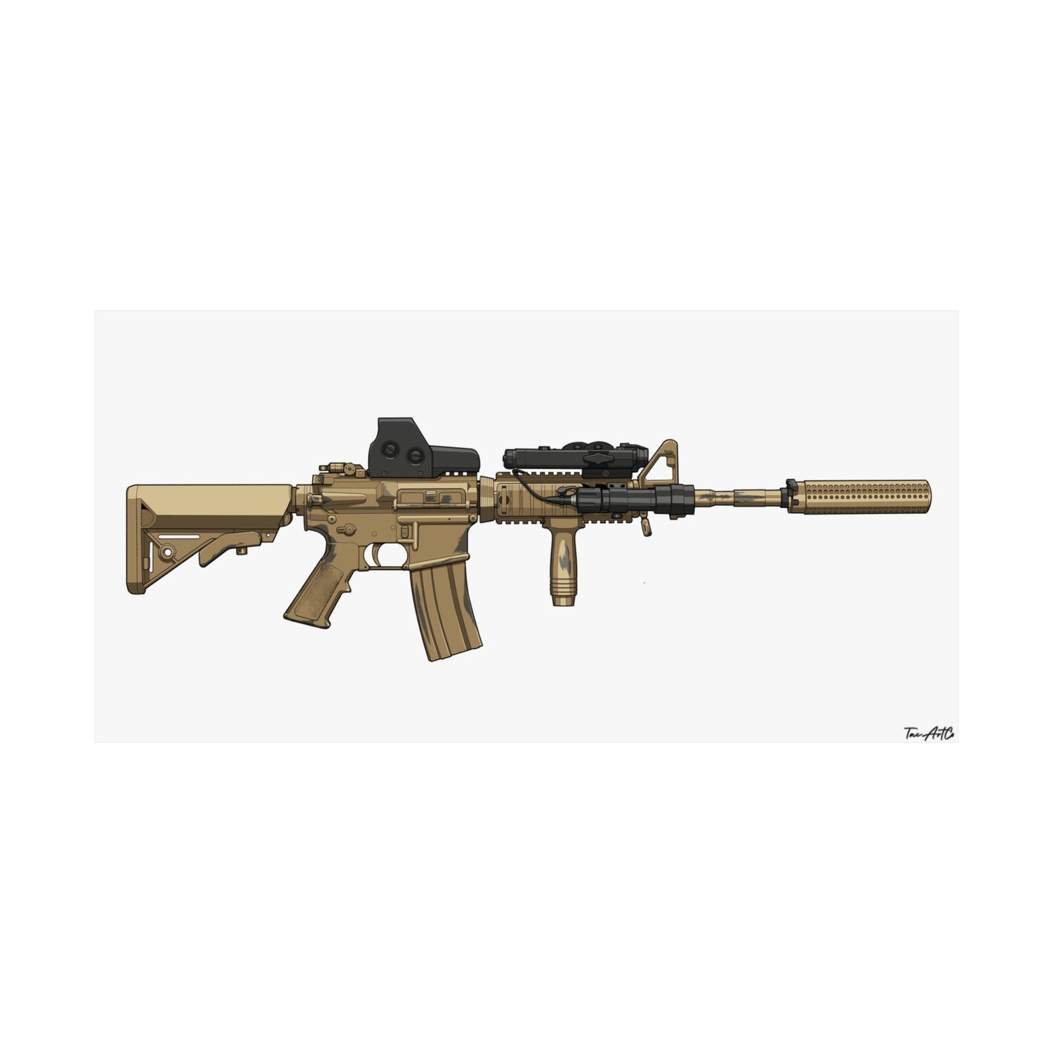 M4A1 Block I - Matte Poster