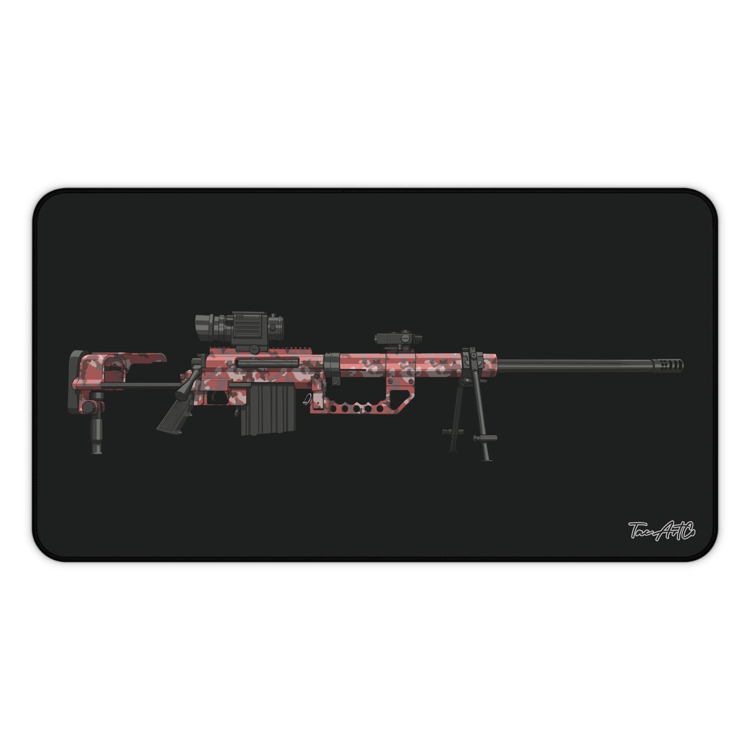 M200 Intervention Red Digital Camo - Desk Mat