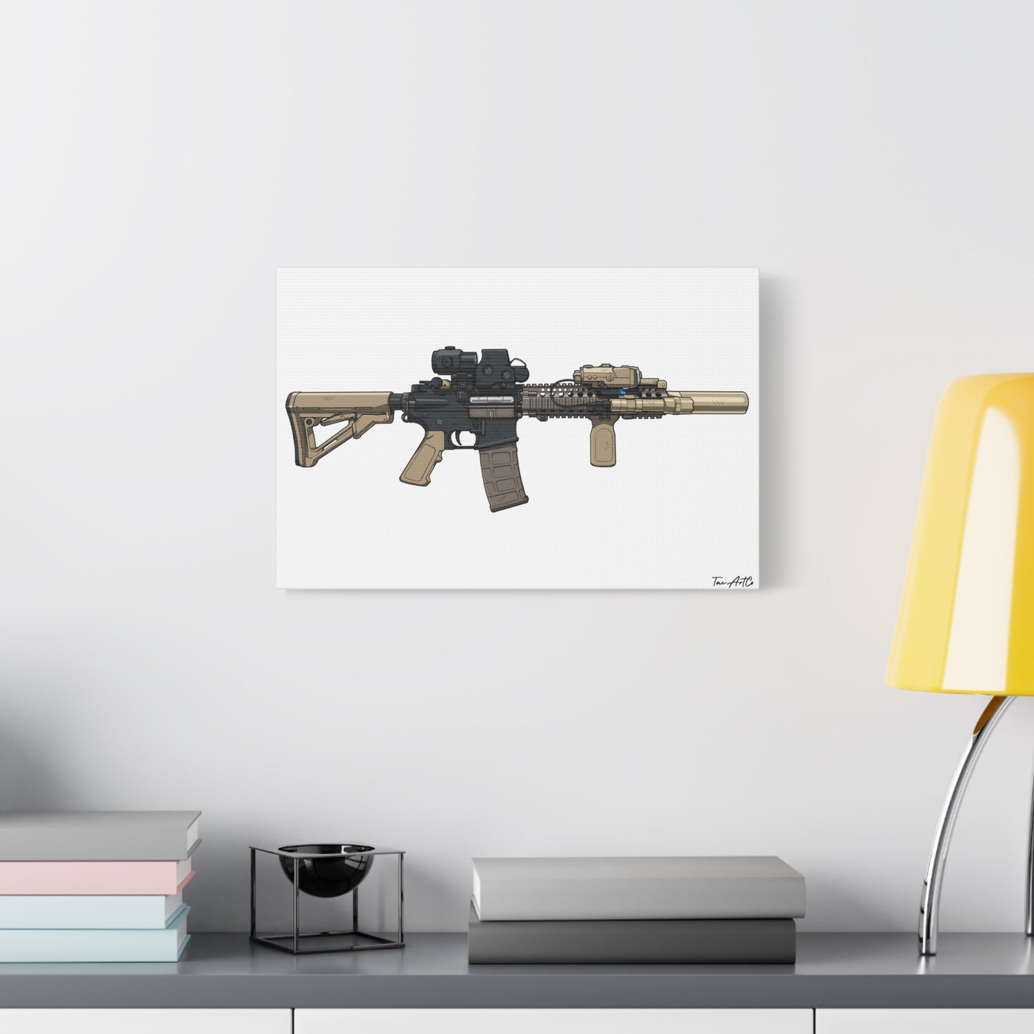 MK18 β Close Quarters King Canvas Print