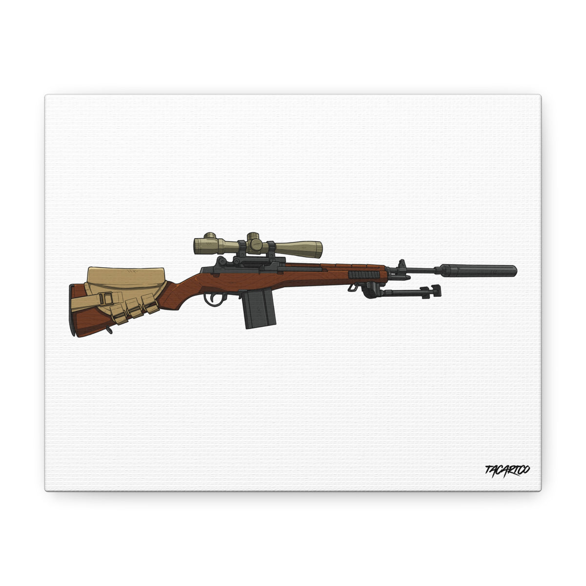 Classic M14 - Canvas Print (White Background)