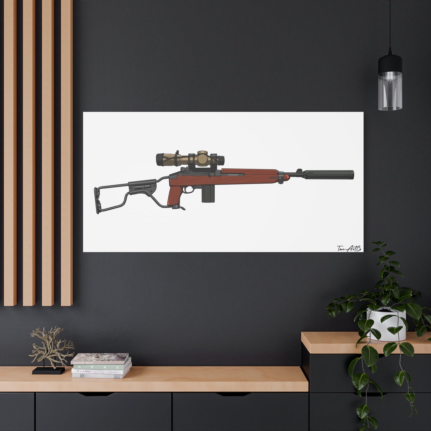 Silent Service β Suppressed M1 Carbine Canvas Print