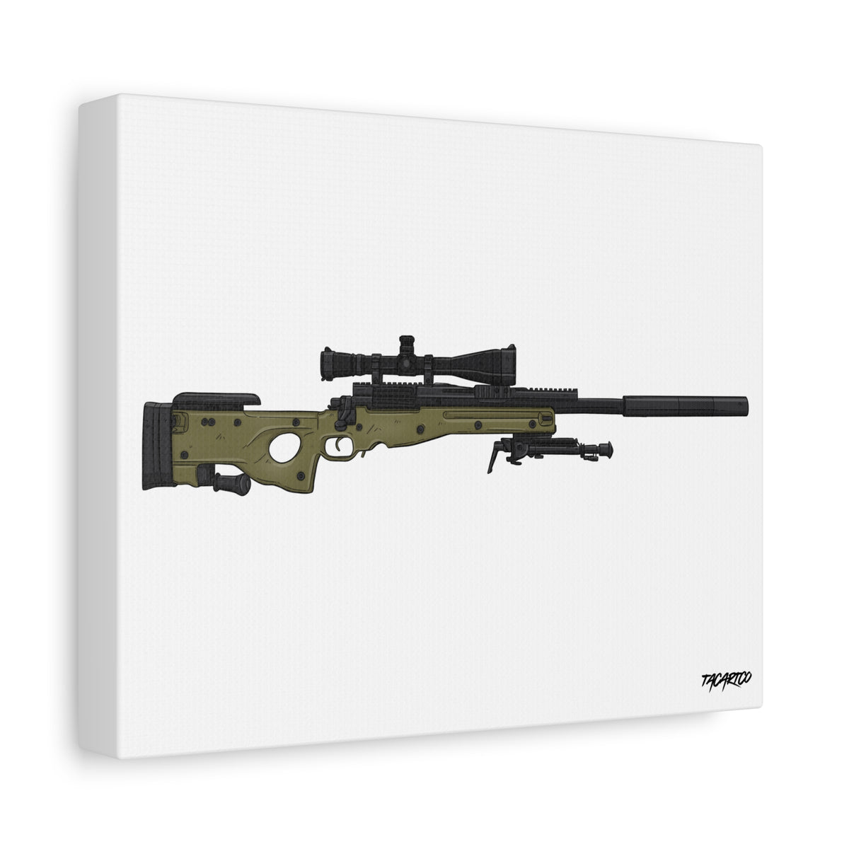 M24A3 Sniper Rifle - Canvas Print (White Background)