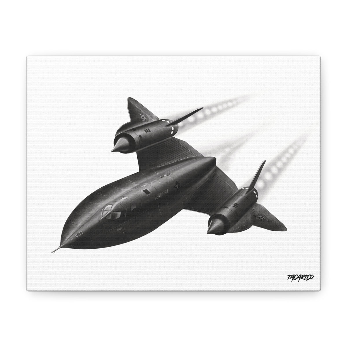 SR-71 Blackbird Sketch - Canvas Print