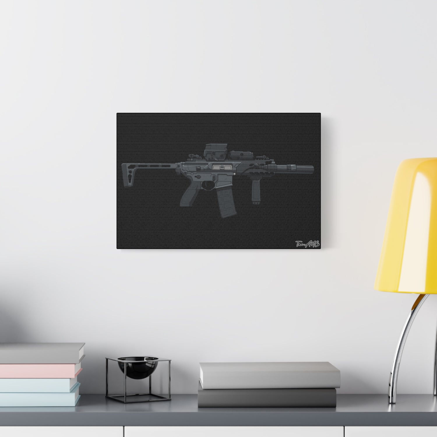 SIG MCX β Compact Rifle Canvas Print (Black Background)
