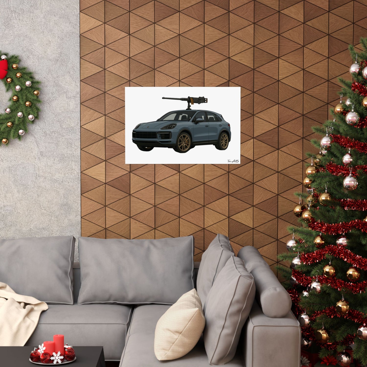 Porsche Cayenne Technical - Matte Poster