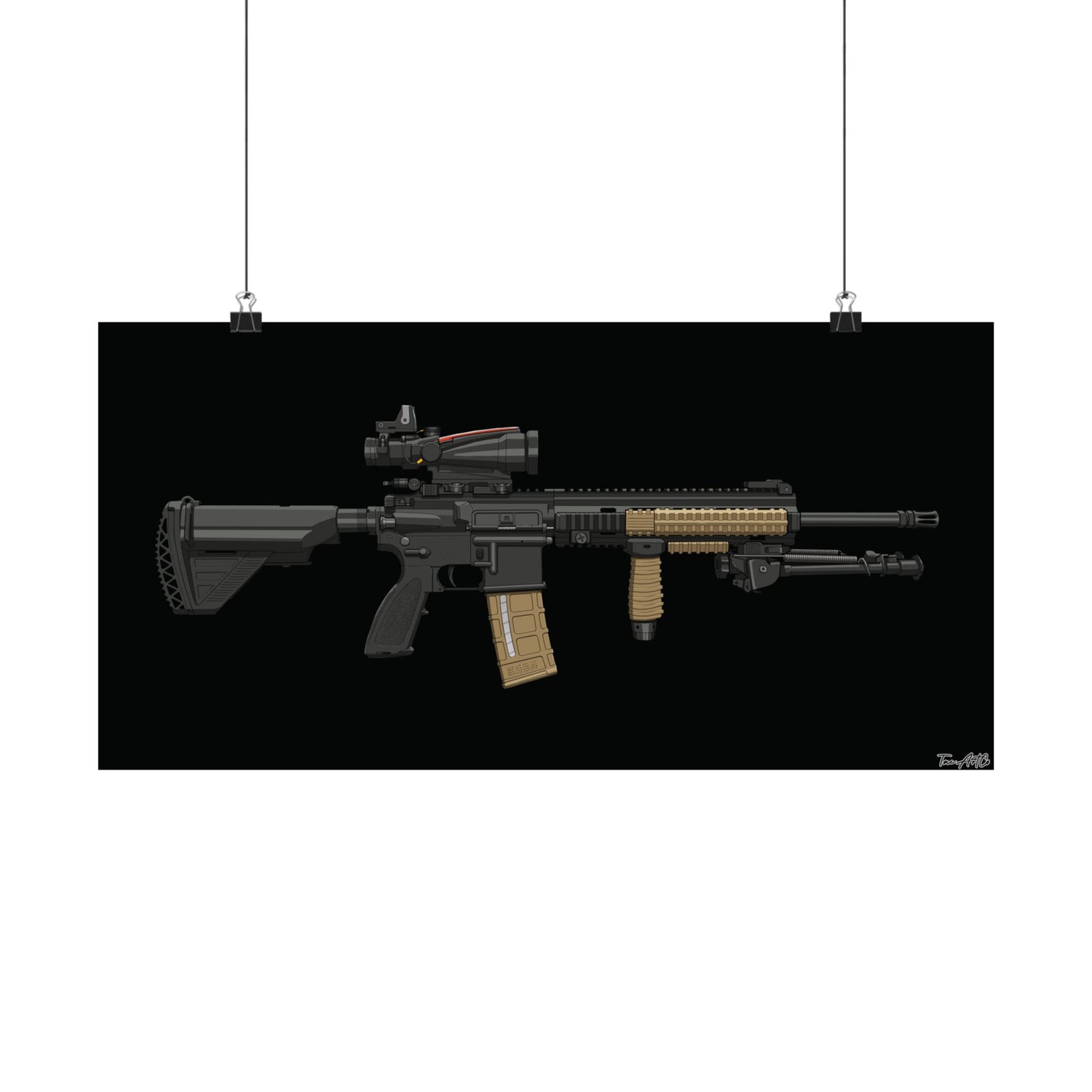 M27 IAR - Matte Poster (Black Background)