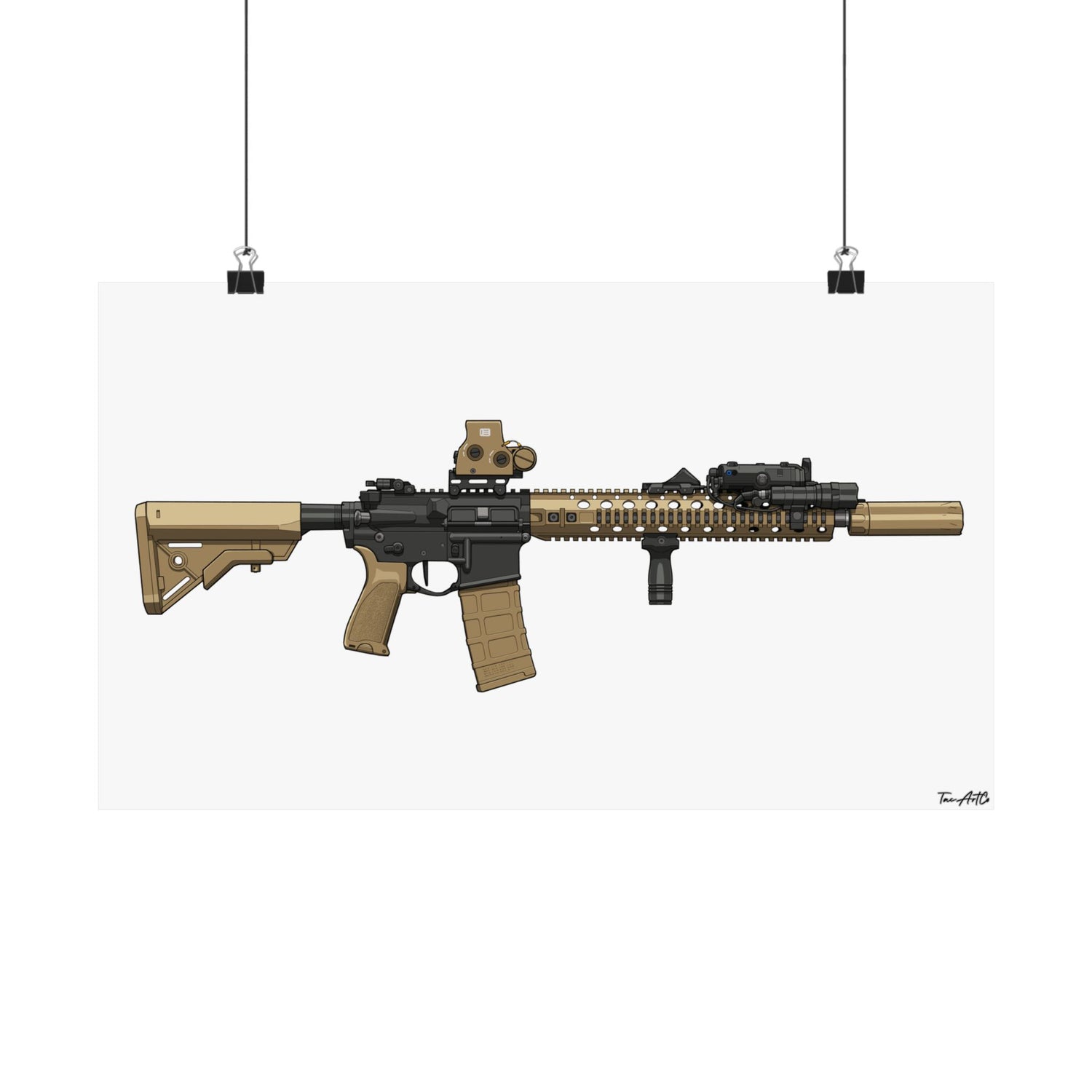 M4A1 Block II - Matte Poster