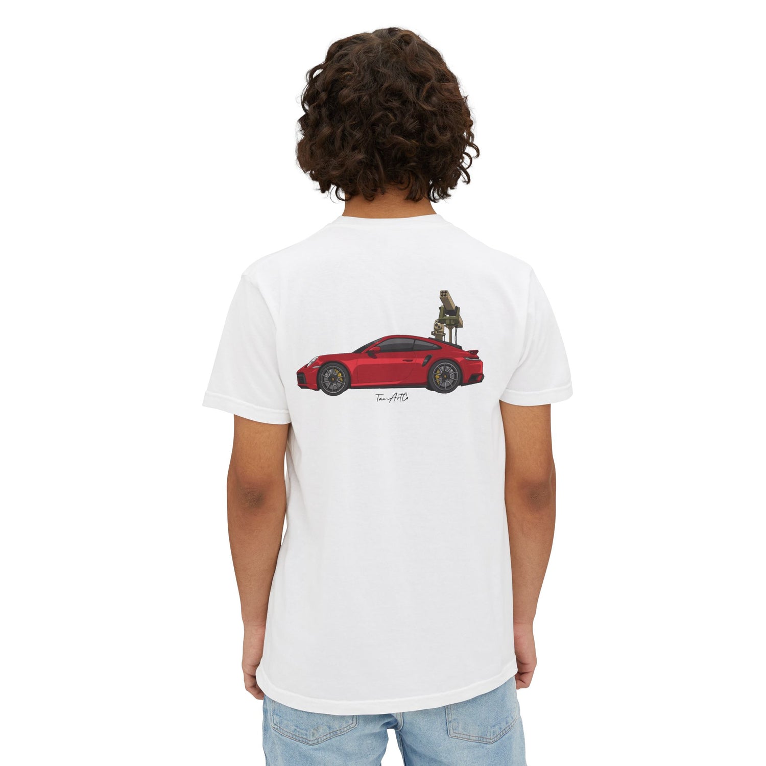 Porsche Technical w/ Flag - Comfort Color 6030 Pocket Tee