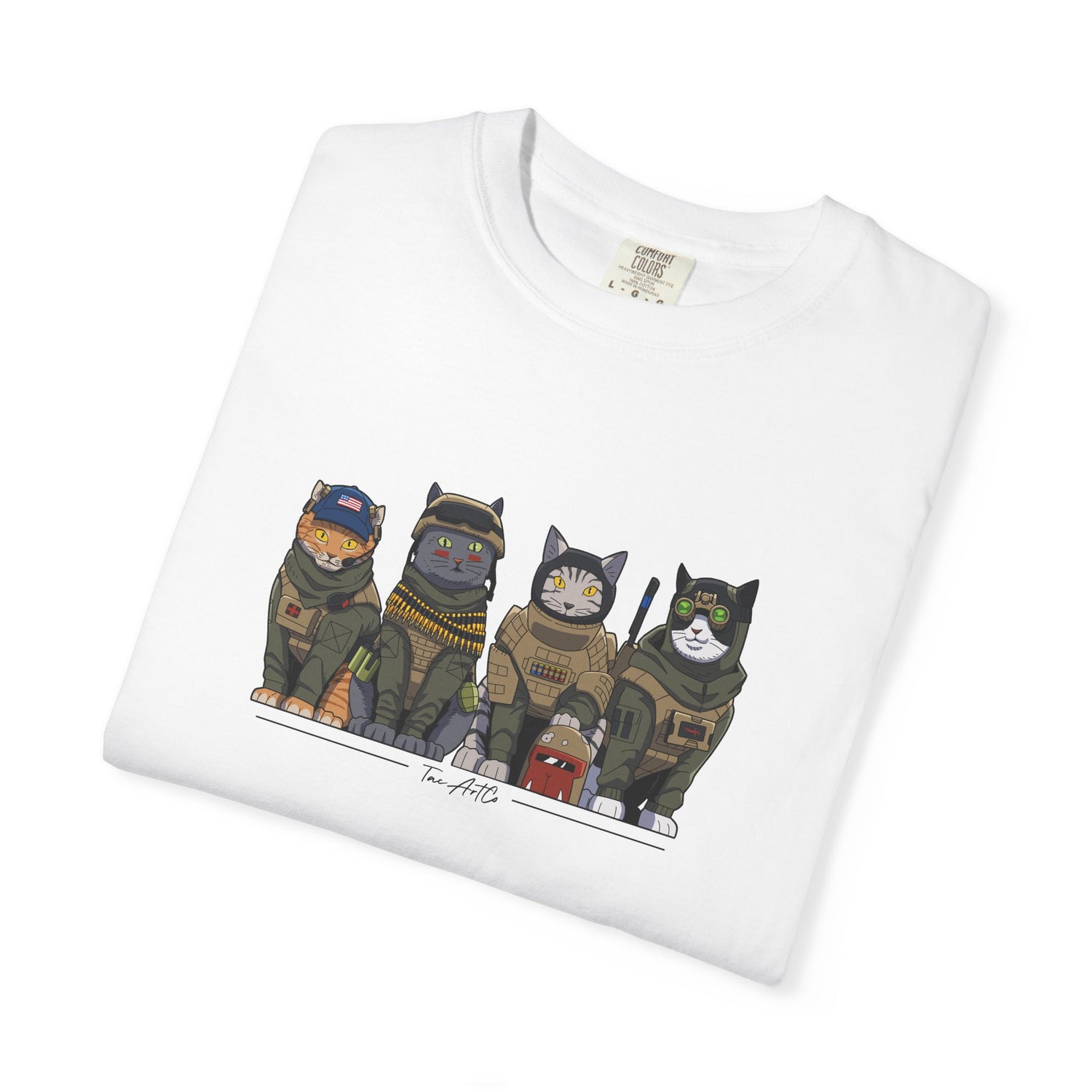 Tactical Cats – The Frontline Felines Tee (No Guns)