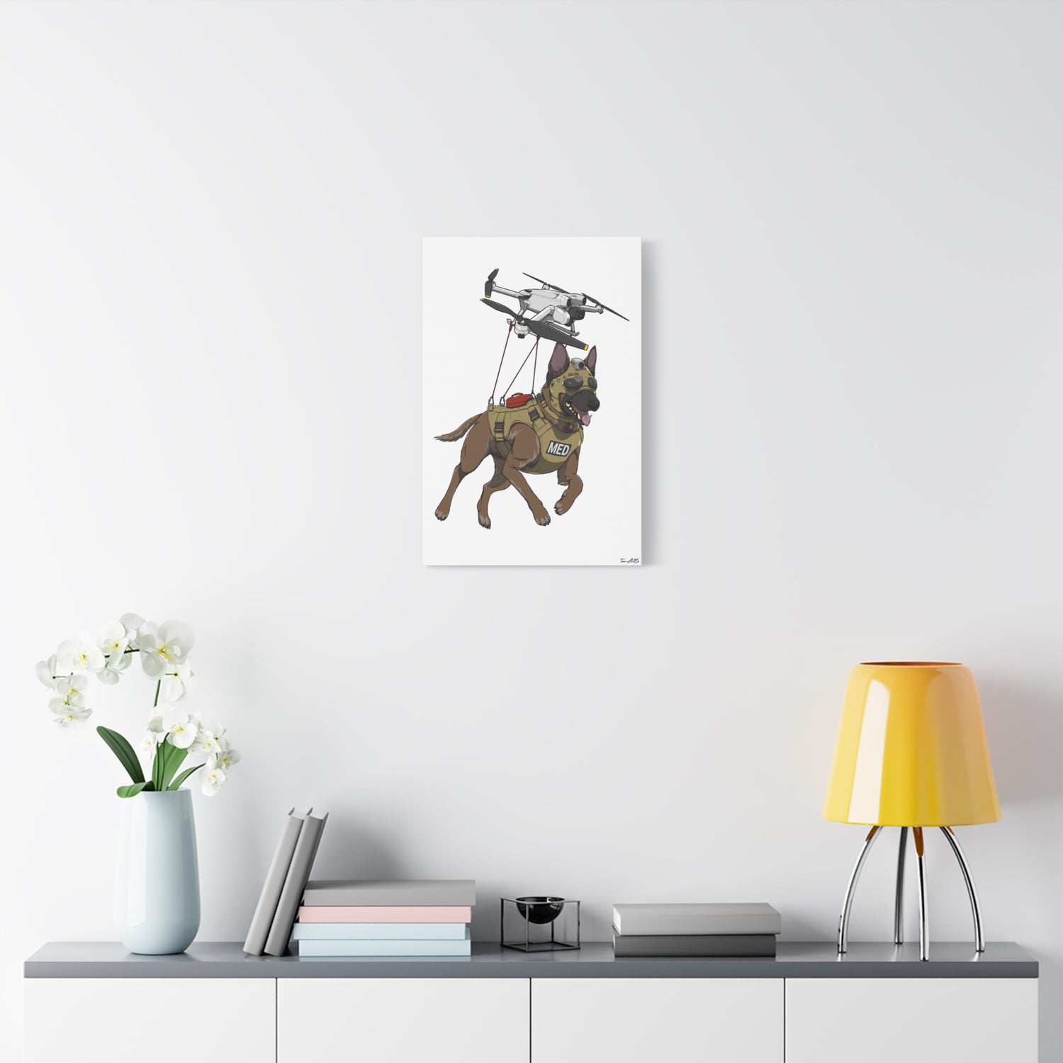 Drone Dog Medic Canvas Print – Tactical K9 Airdrop