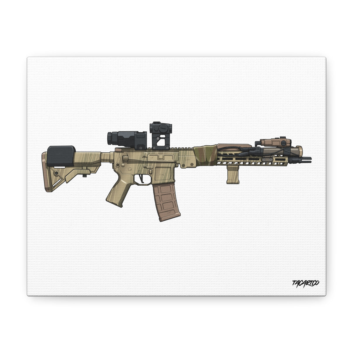 Rattle Can AR-15 - Canvas Print (White Background)