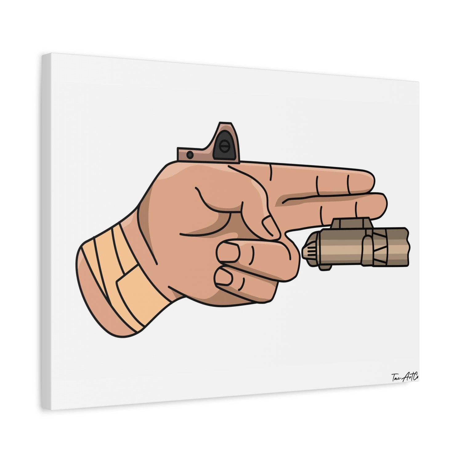 Finger Gun v1 - Canvas Print