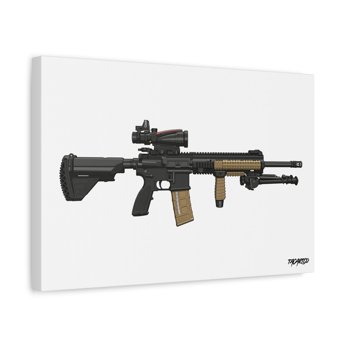 M27 IAR - Canvas Print (White Background) — product view