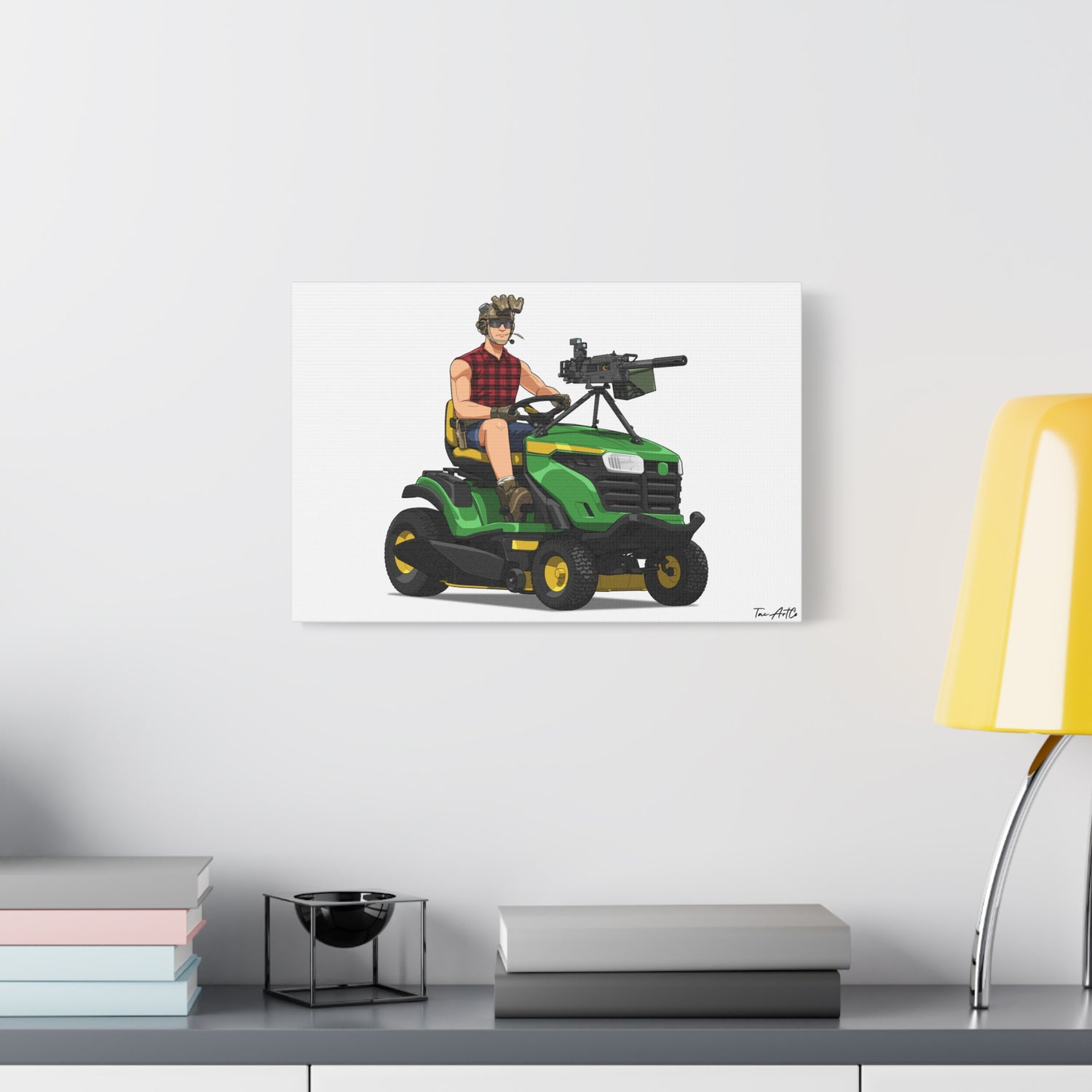 Freedom Cuts β Tactical Lawn Mower Canvas Print