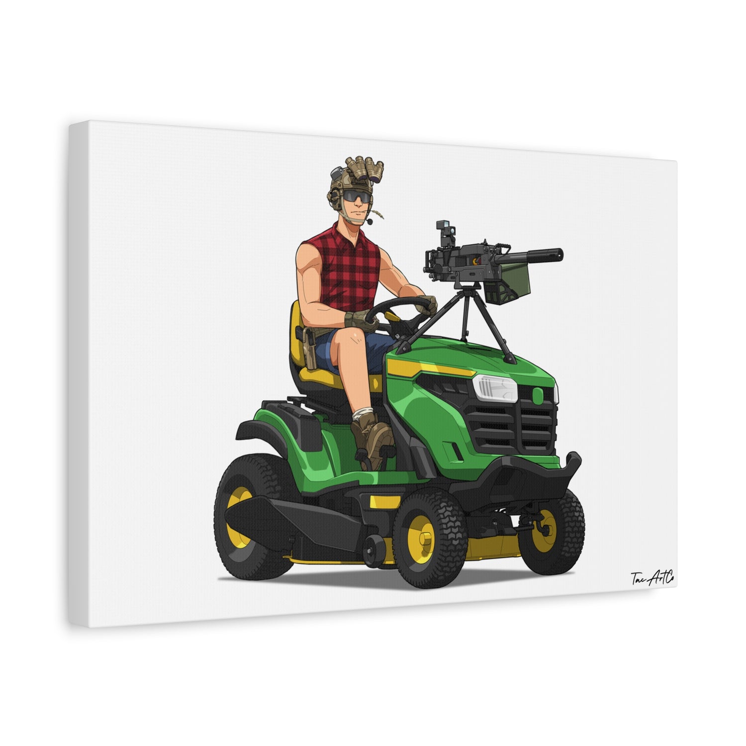 Freedom Cuts β Tactical Lawn Mower Canvas Print