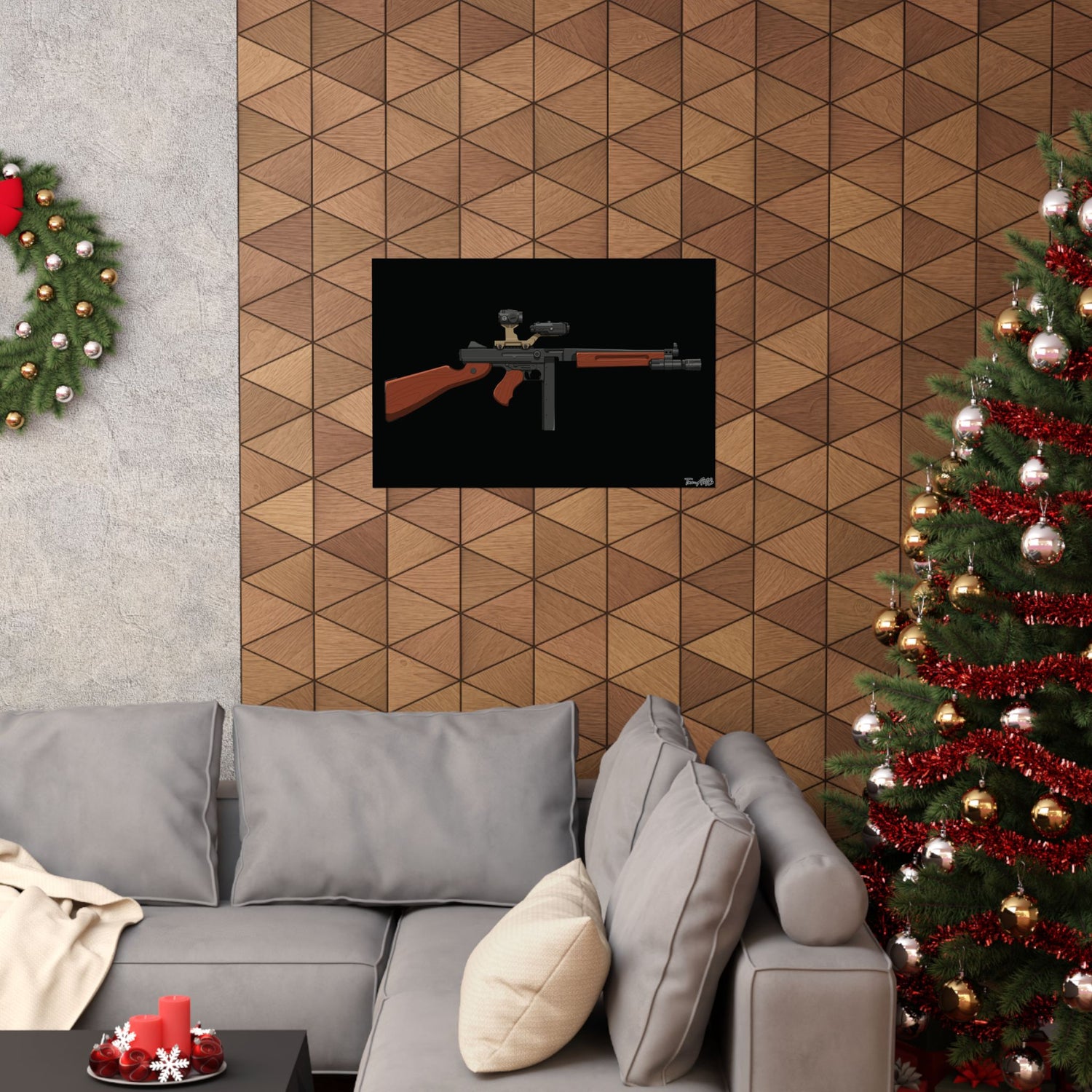 Modernized Thompson - Matte Poster (Black Background)