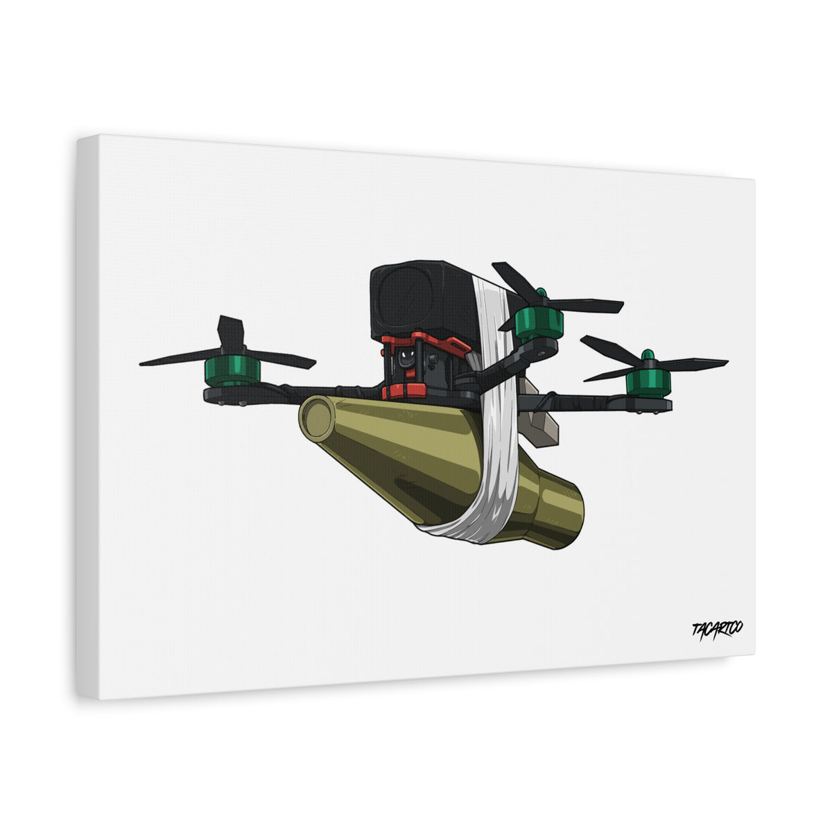 FPV Drone - Canvas Print (White Background)