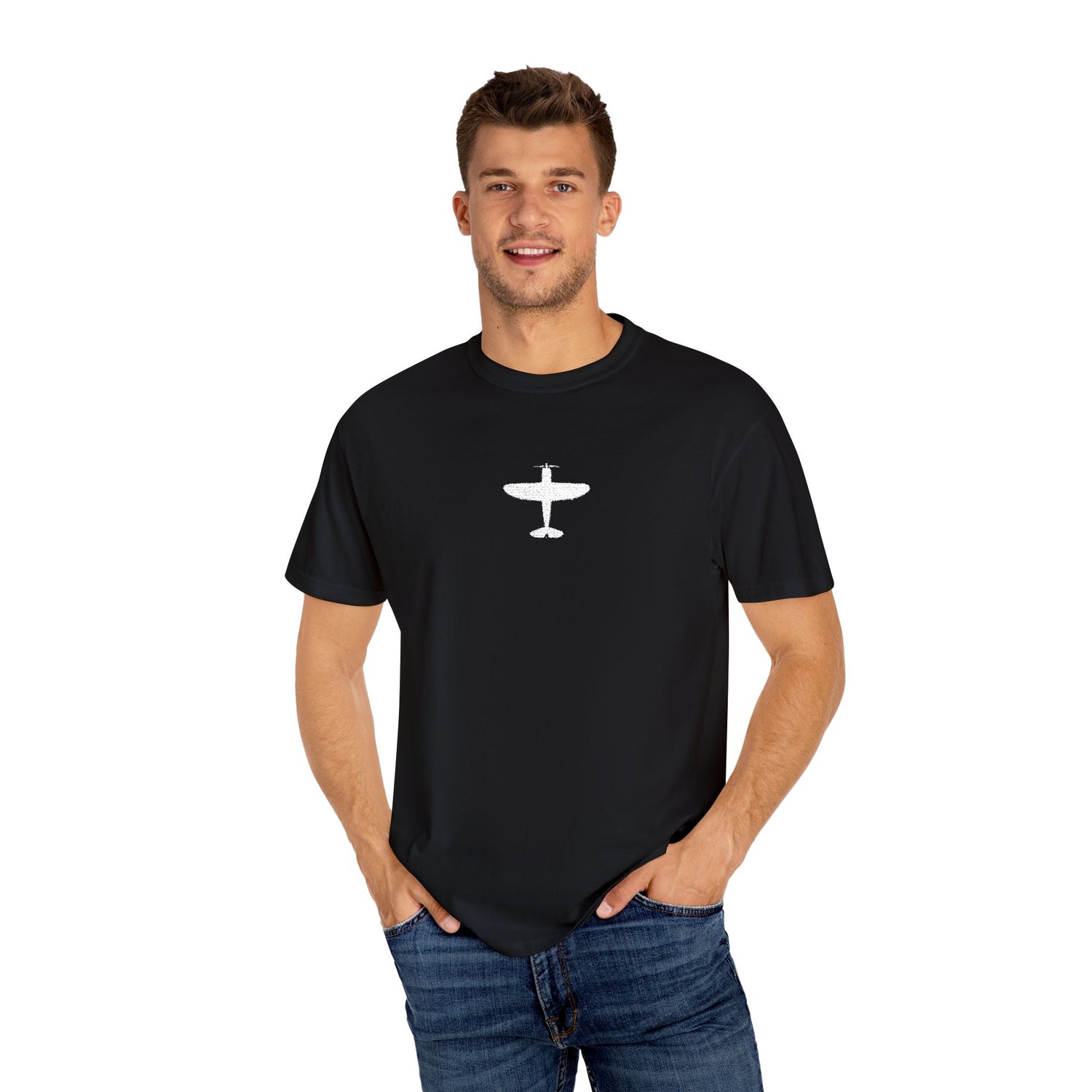 P-47 Thunderbolt Top View – Embroidered Tee