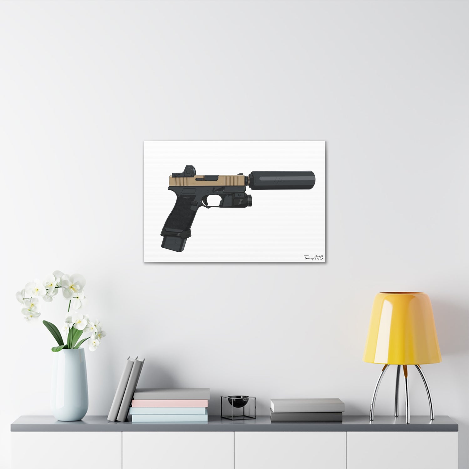 Suppressed Glock v1 - Canvas Print