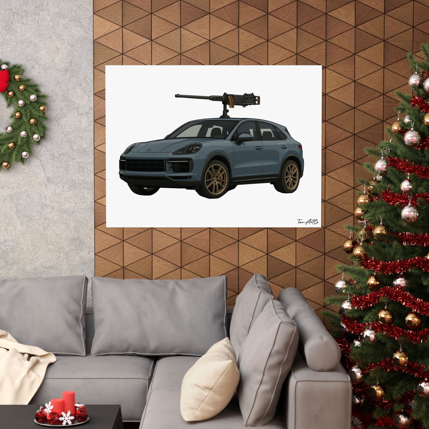 Porsche Cayenne Technical - Matte Poster