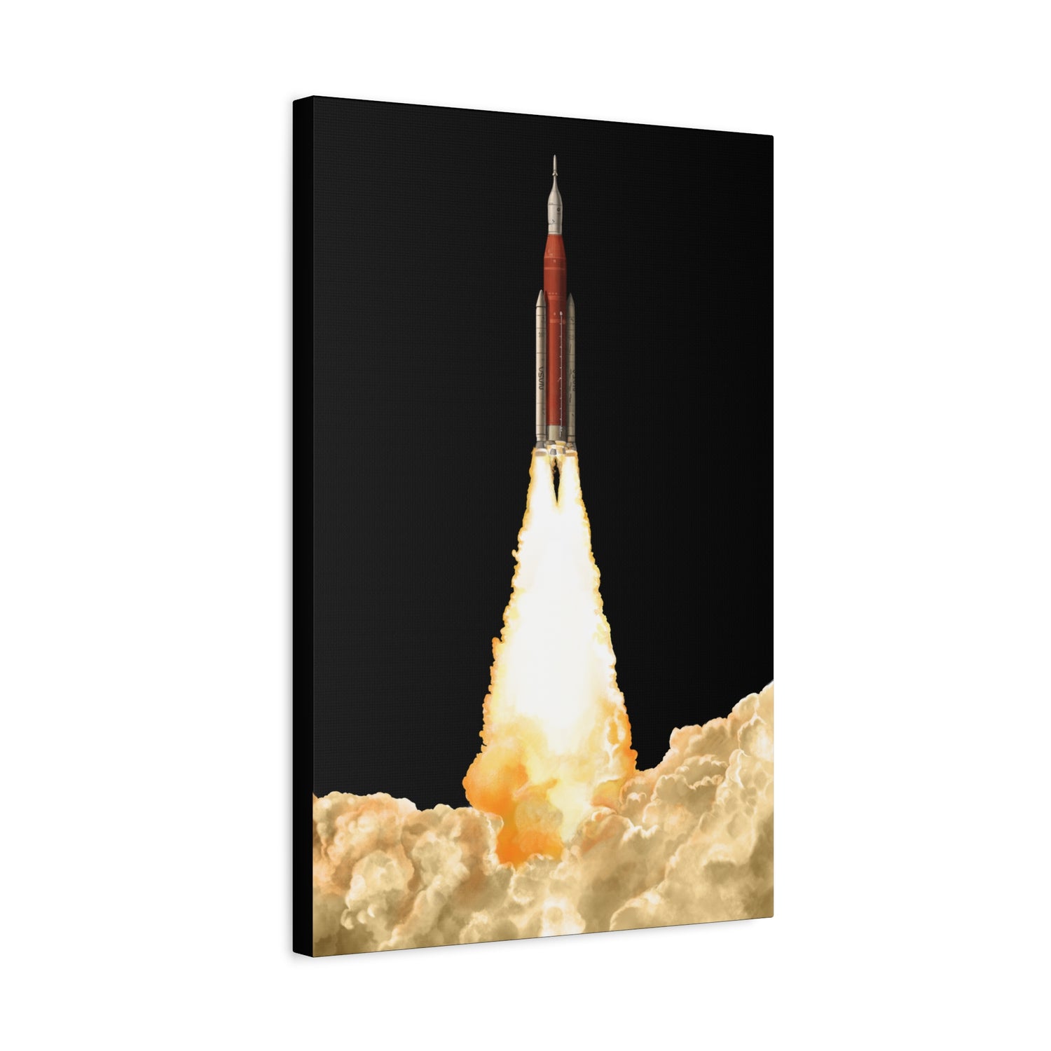 Artemis 2 – Canvas Print (Black Background)