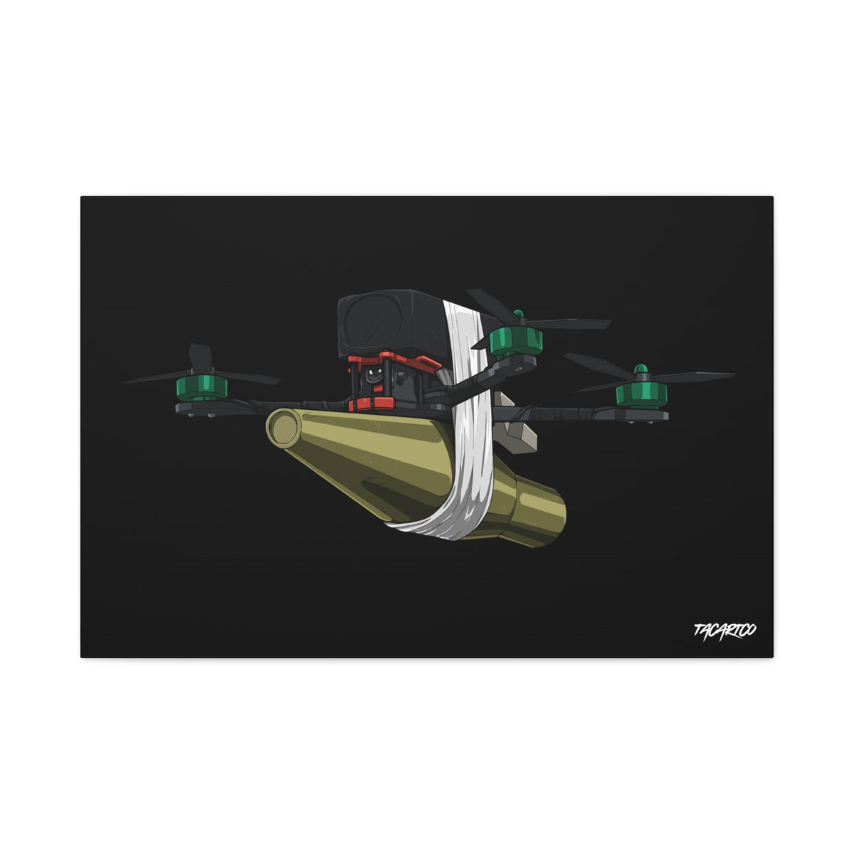 FPV Drone - Canvas Print (Black Background)
