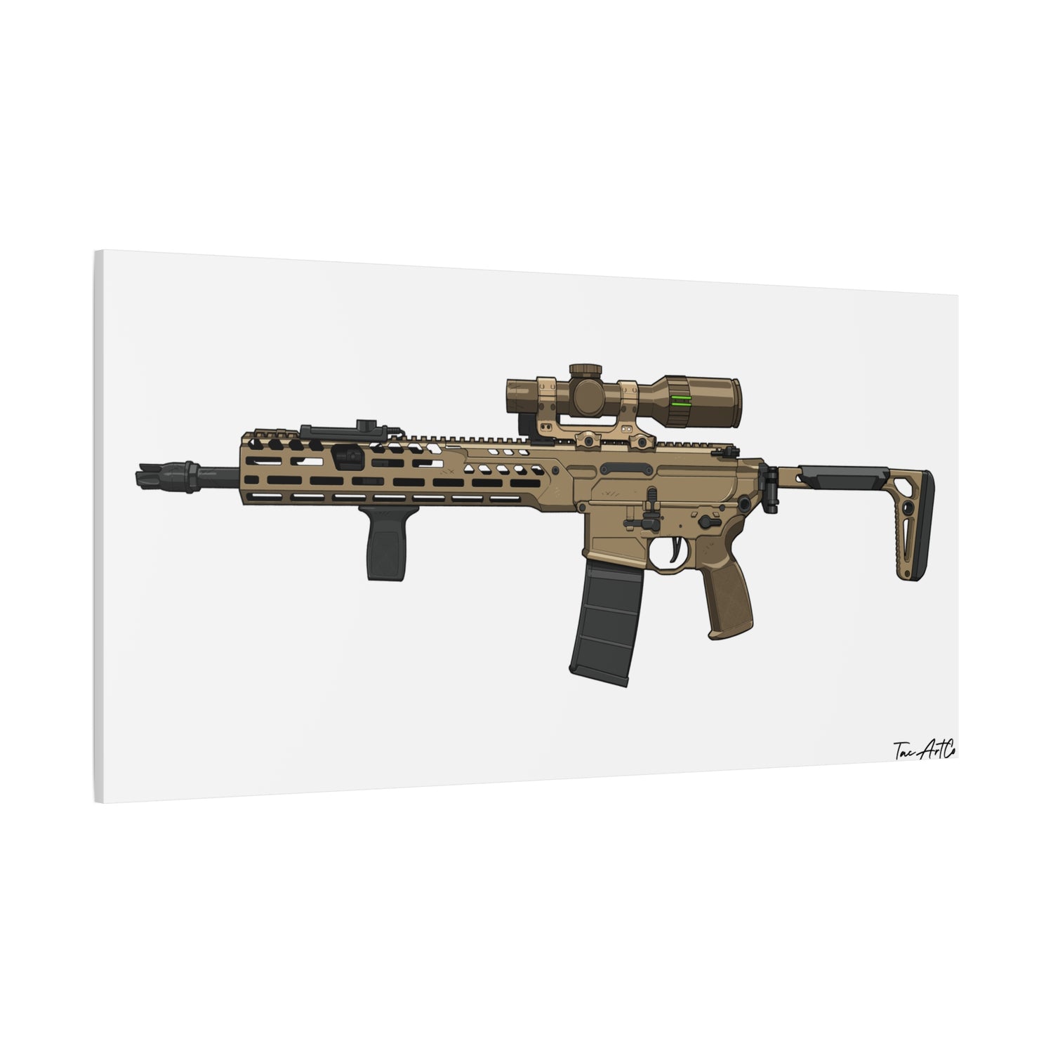 Sig MCX Spear Canvas Print – Next-Gen Battle Rifle Art