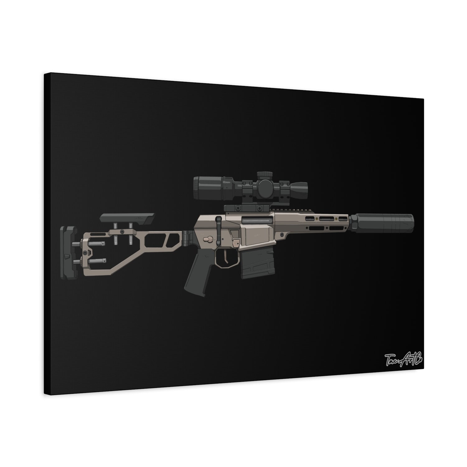 The Fix by Q – Canvas Print (Black Background)