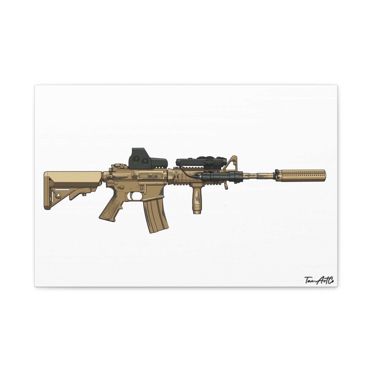 M4A1 Block I (Mod1) - Canvas Print