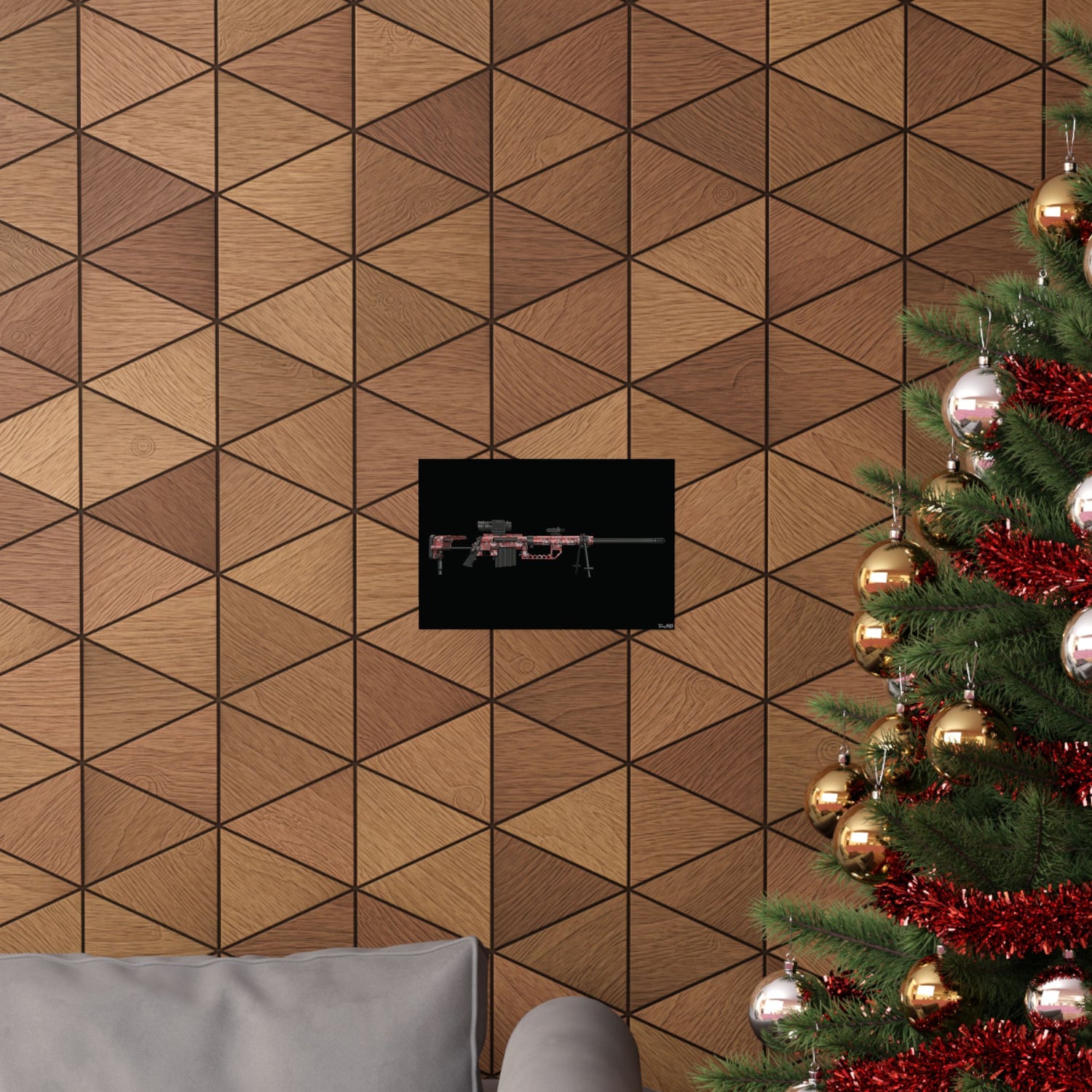 M200 Intervention MW2 Classic - Matte Poster (Black Background)