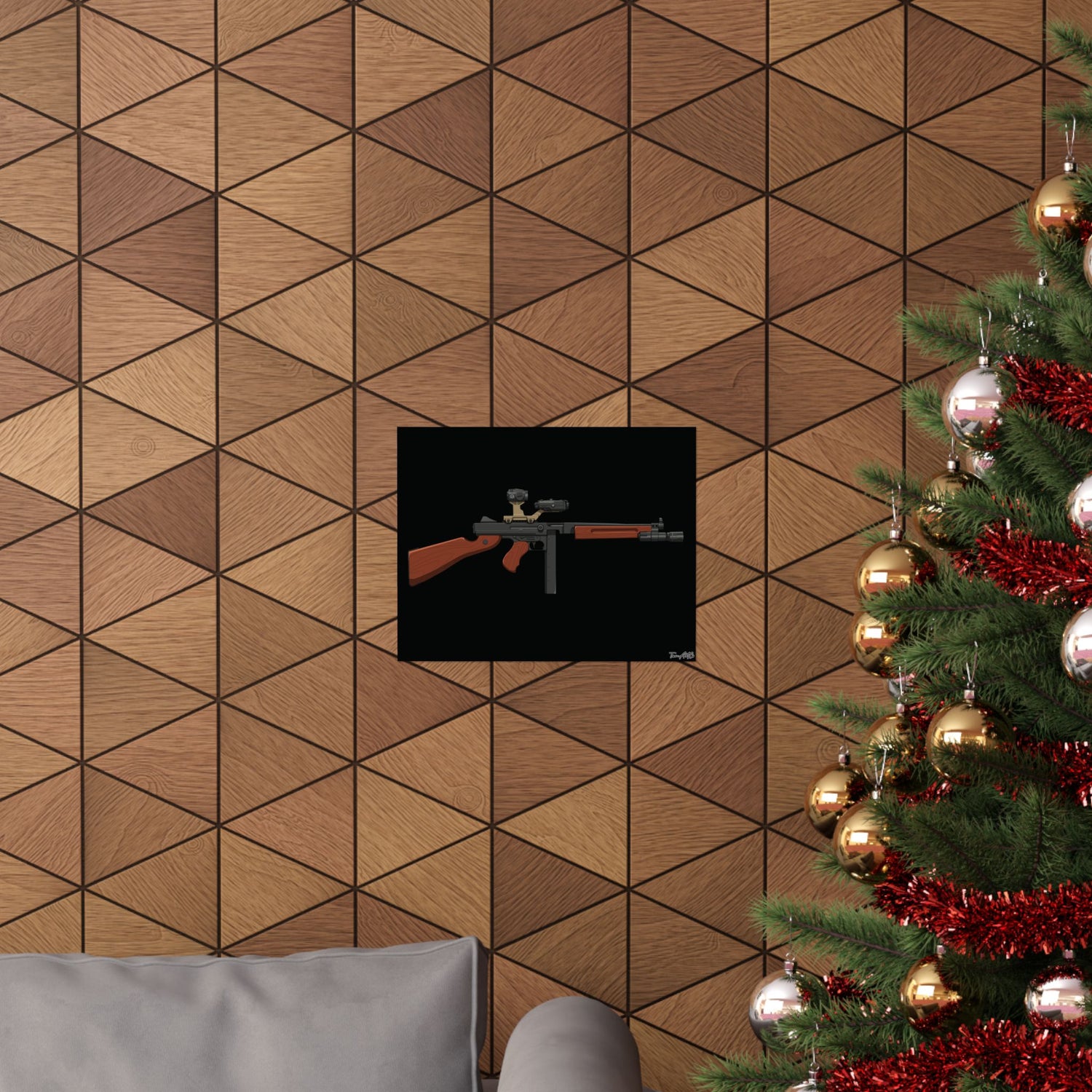 Modernized Thompson - Matte Poster (Black Background)