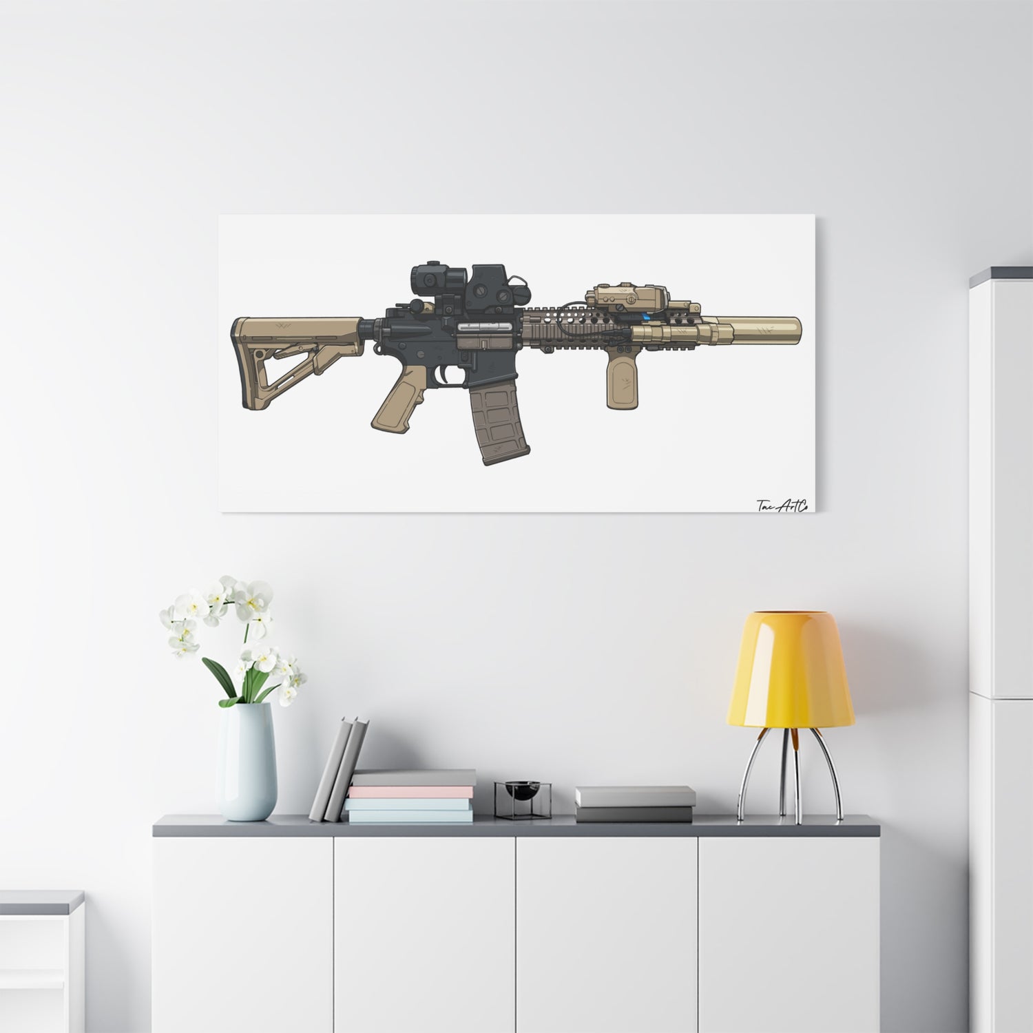 MK18 β Close Quarters King Canvas Print
