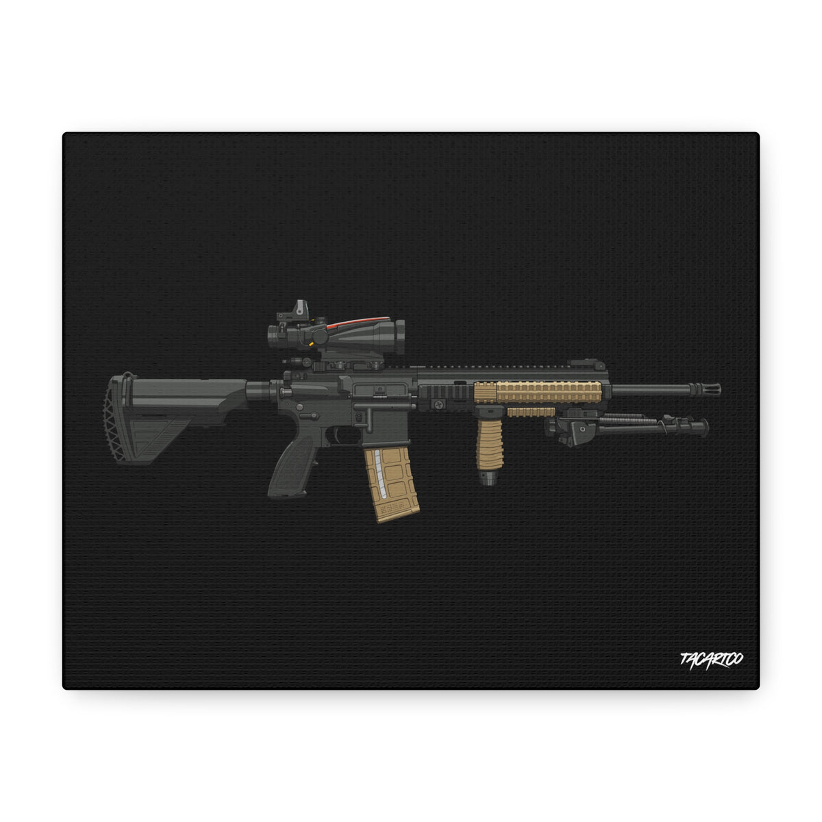 M27 IAR - Canvas Print (Black Background) — product view