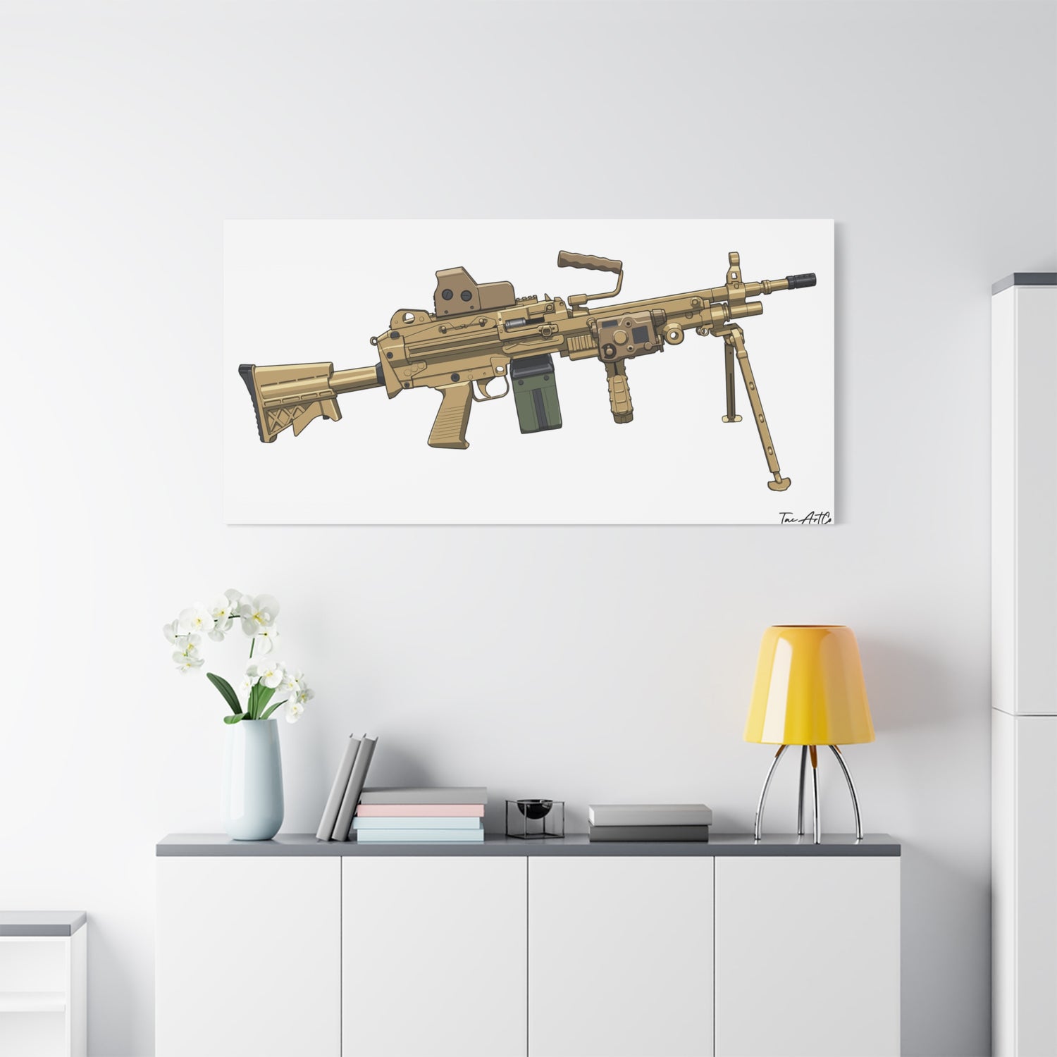 M249 SAW β Belt-Fed Canvas Print