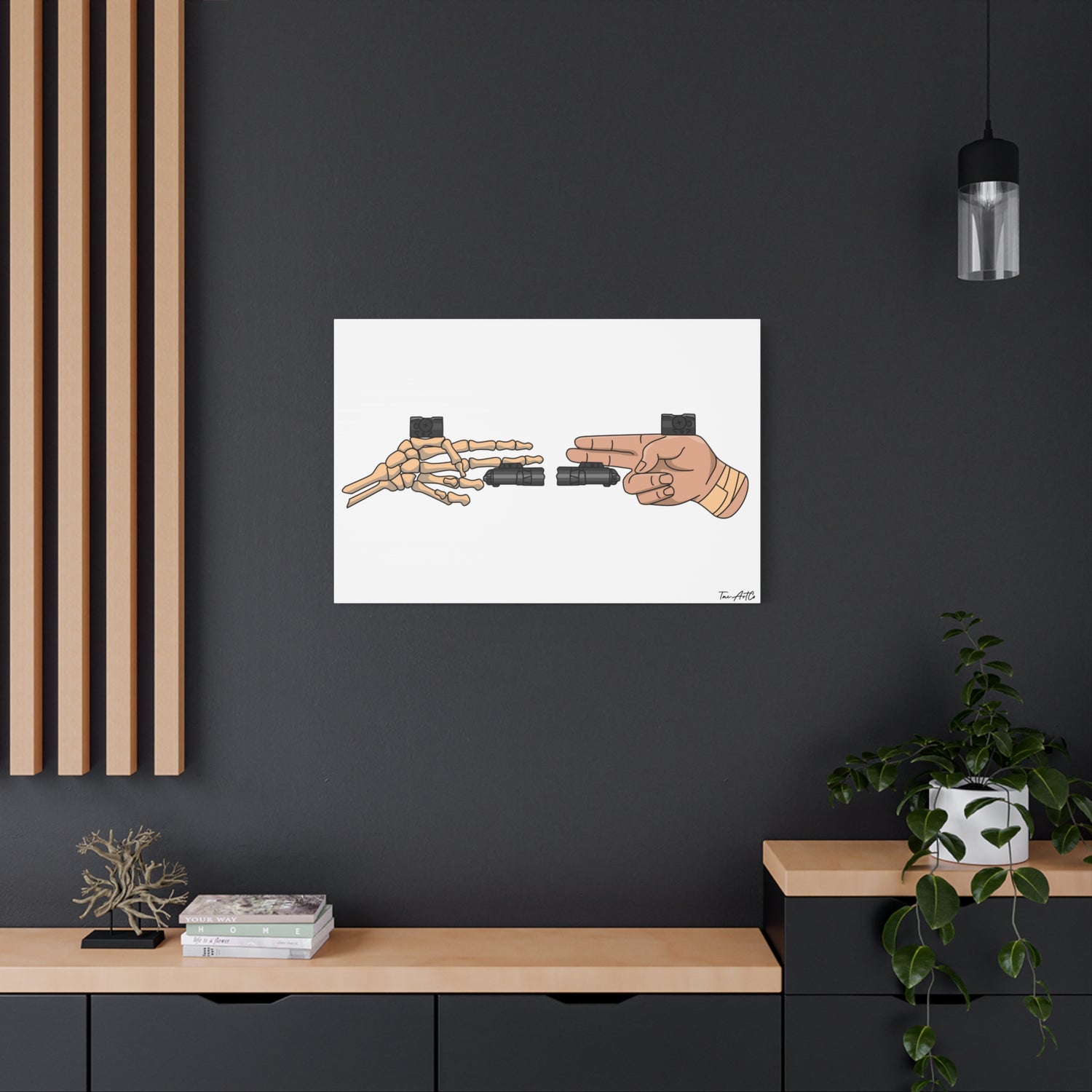 Life and Death Finger Guns – Canvas Print