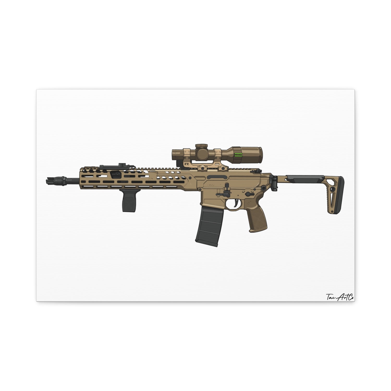 Sig MCX Spear Canvas Print – Next-Gen Battle Rifle Art