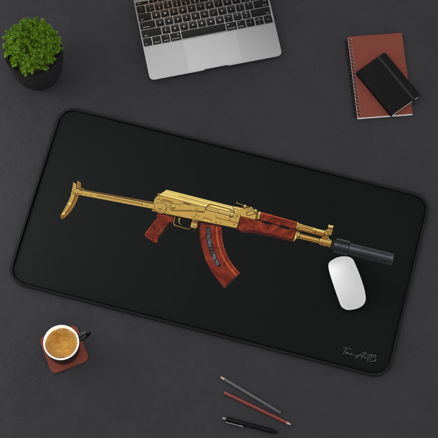 Gold AK v2 - Desk Mat