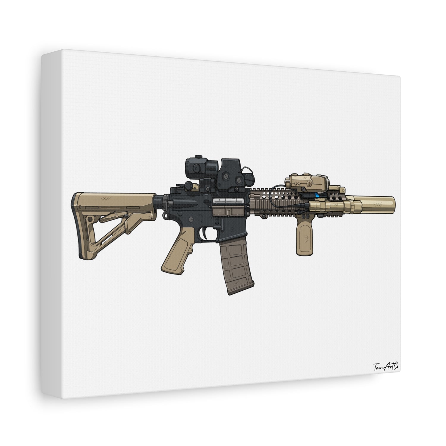 MK18 β Close Quarters King Canvas Print