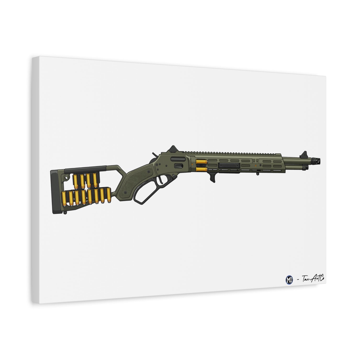 Tactical Lever Action Rifle Canvas Print – Modern Cowboy Energy