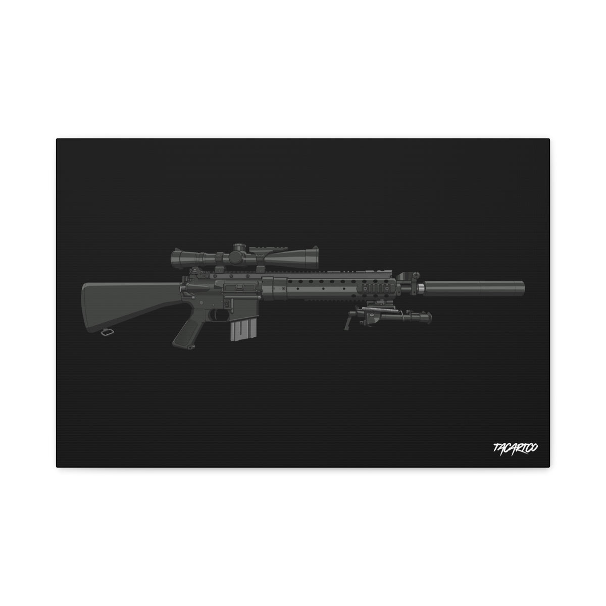MK12 - Canvas Print (Black Background)