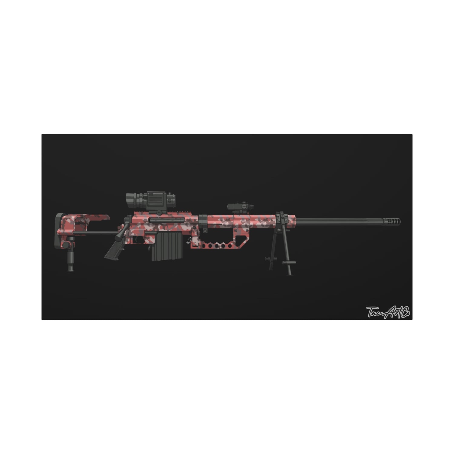 M200 Intervention COD Classic β Canvas Print (Black Background)