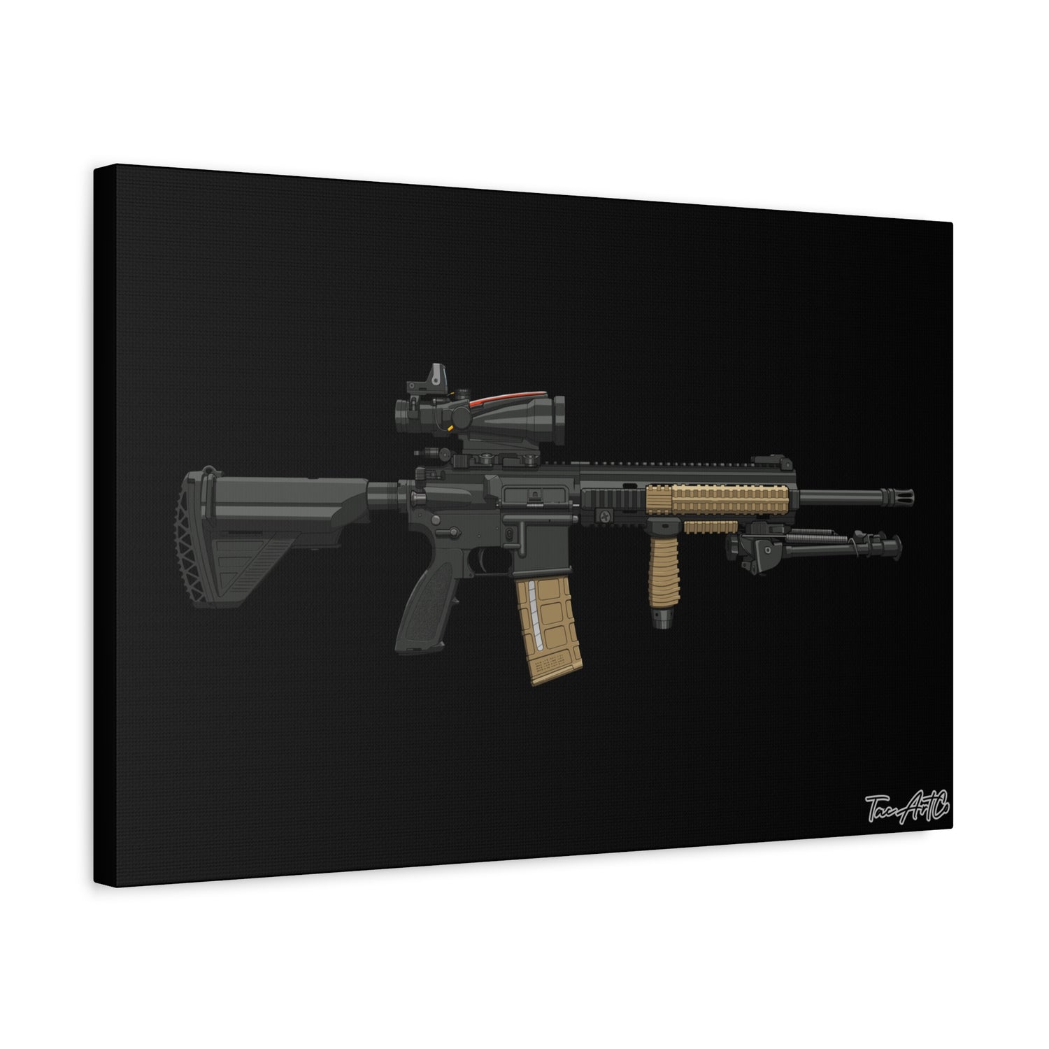 M27 IAR – Canvas Print (Black Background)
