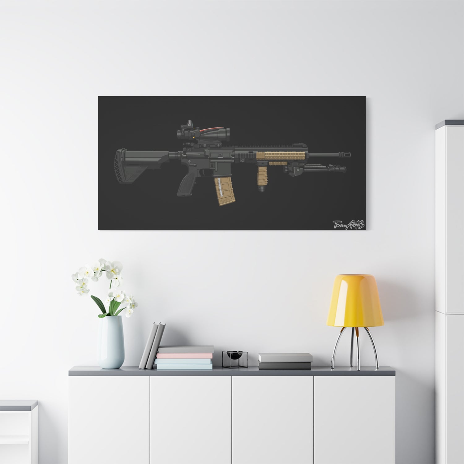 M27 IAR – Canvas Print (Black Background)