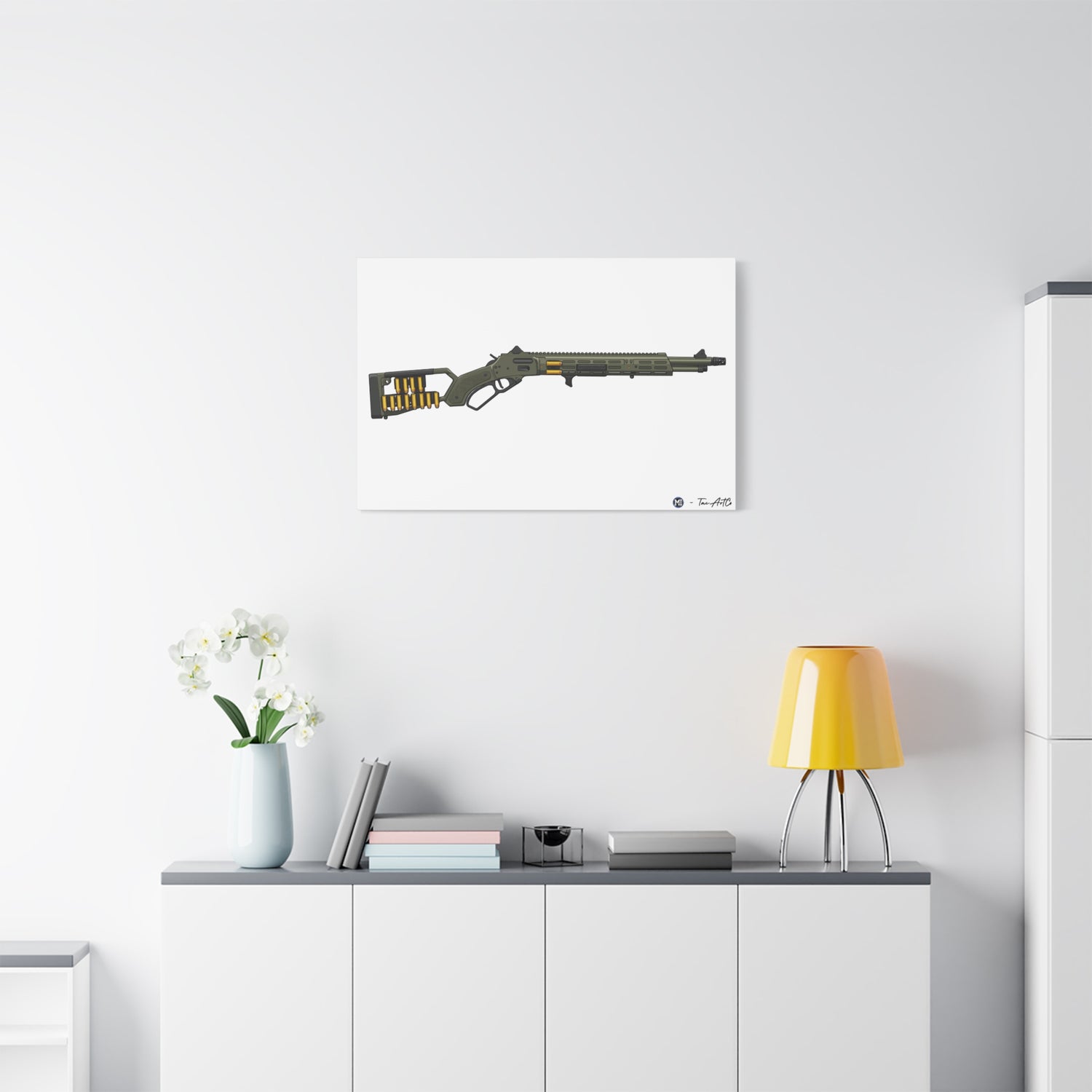 Tactical Lever Action Rifle Canvas Print – Modern Cowboy Energy