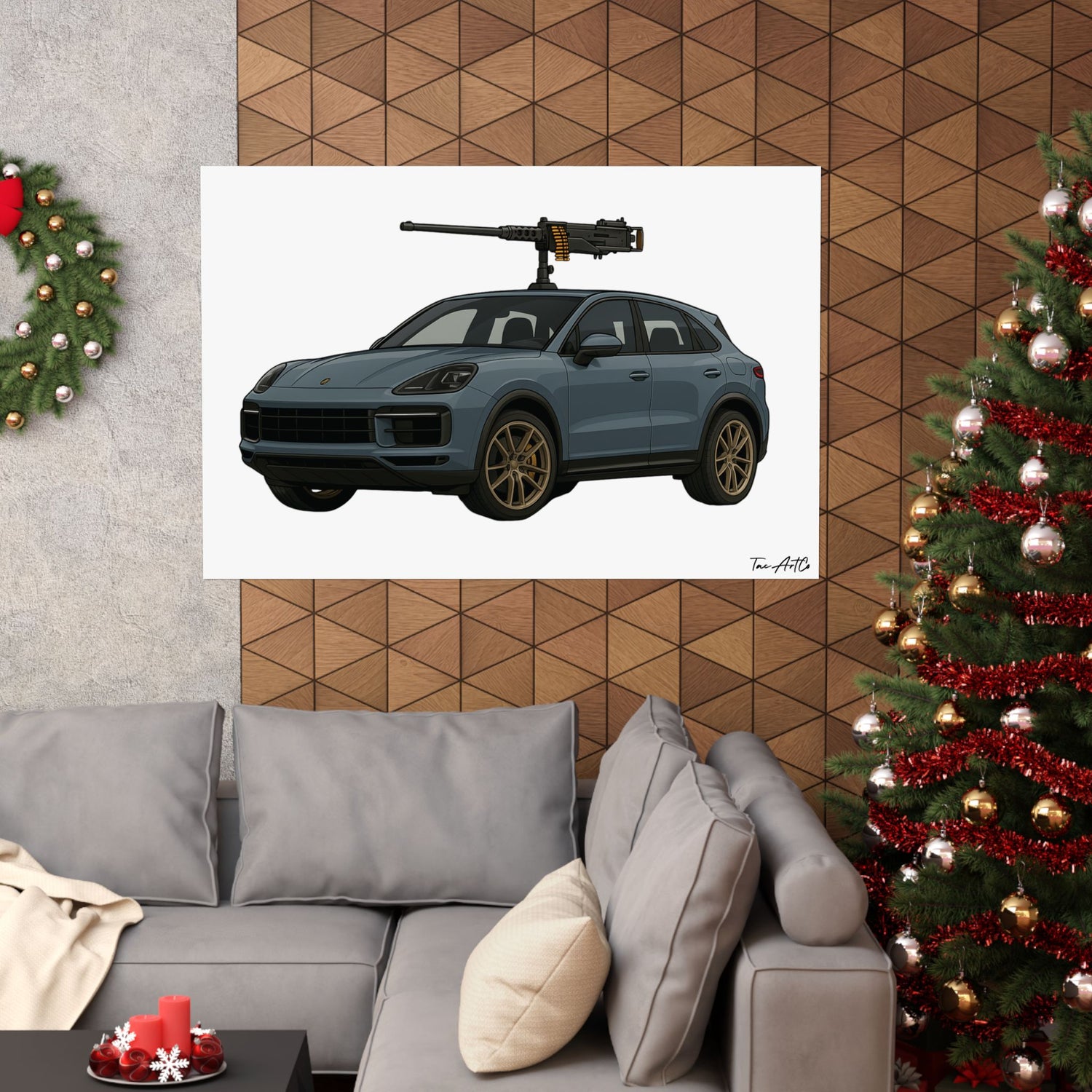 Porsche Cayenne Technical - Matte Poster