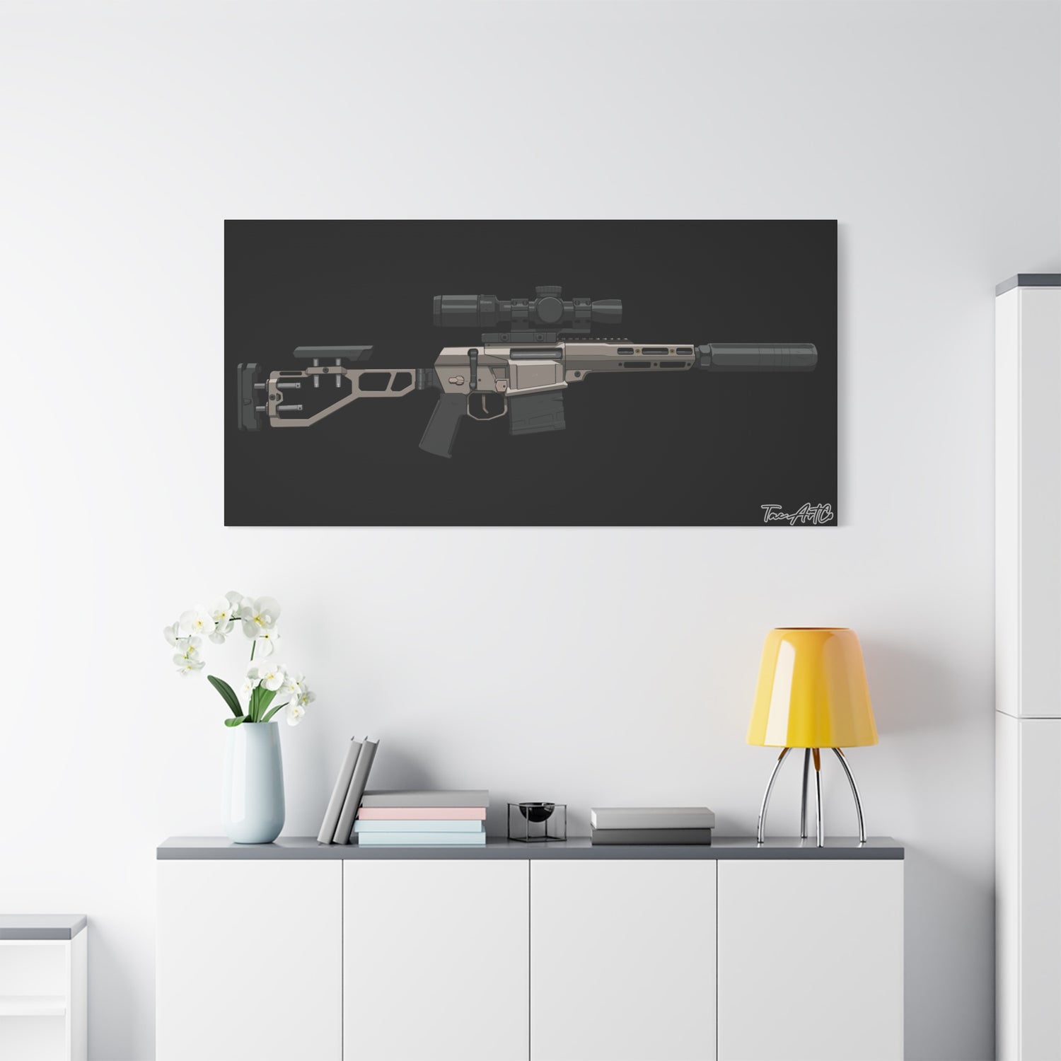 The Fix by Q – Canvas Print (Black Background)