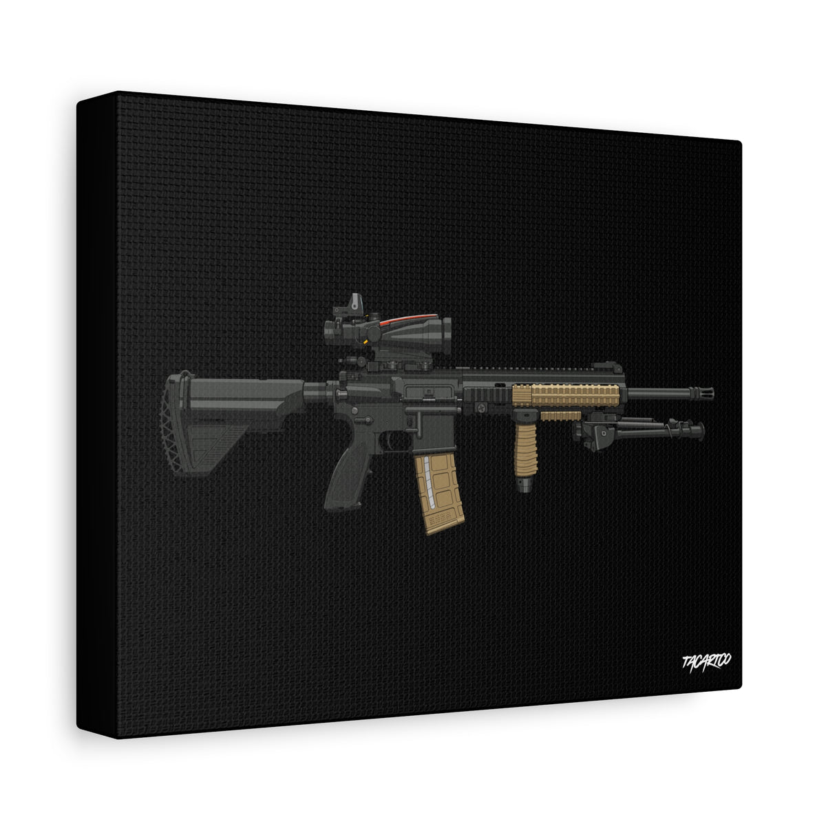 M27 IAR - Canvas Print (Black Background) — product view