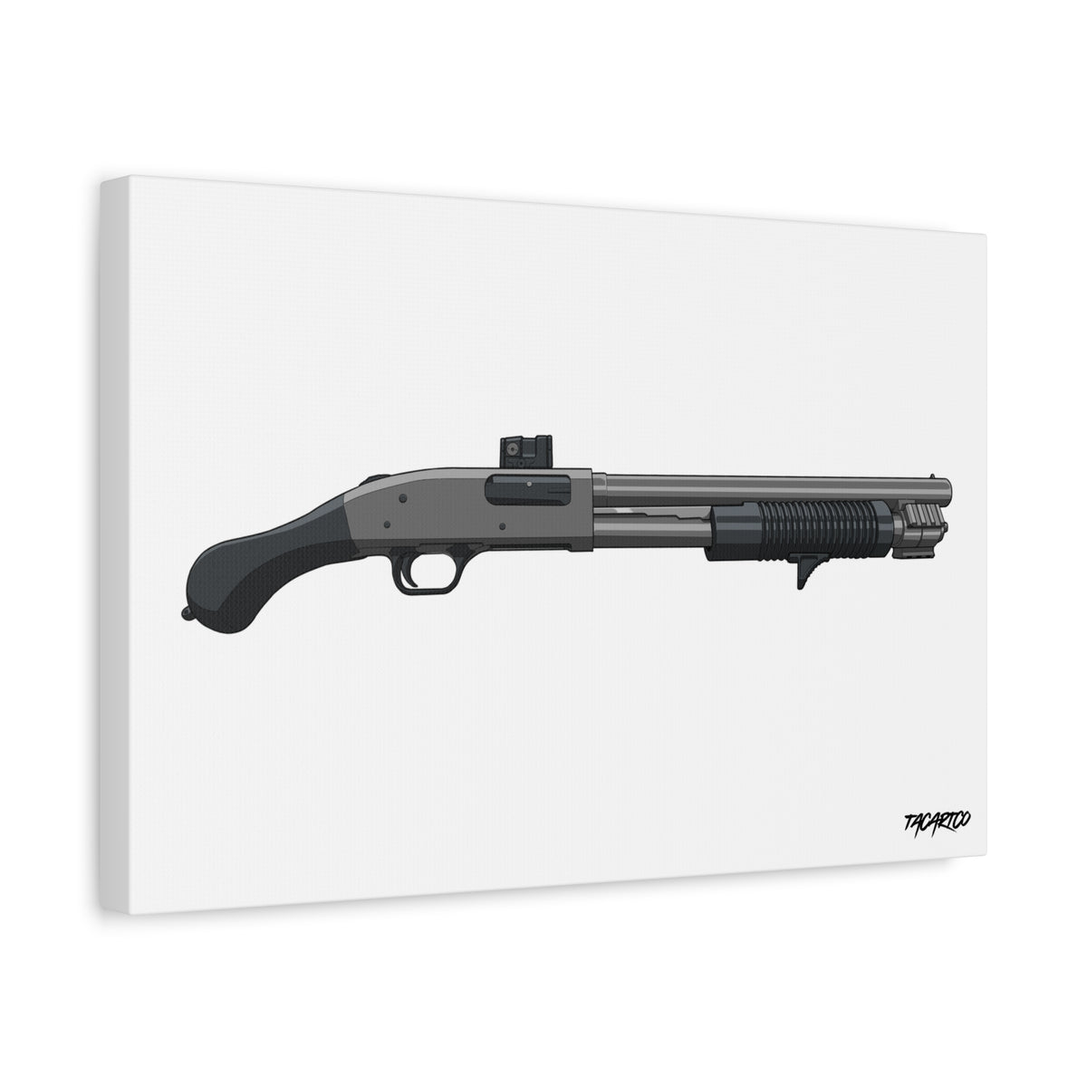 Shorty Mossberg 590A1 - Canvas Print (White Background)